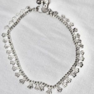 NWOT Vintage Boho Ankle Bracelet from India, Fan Charm